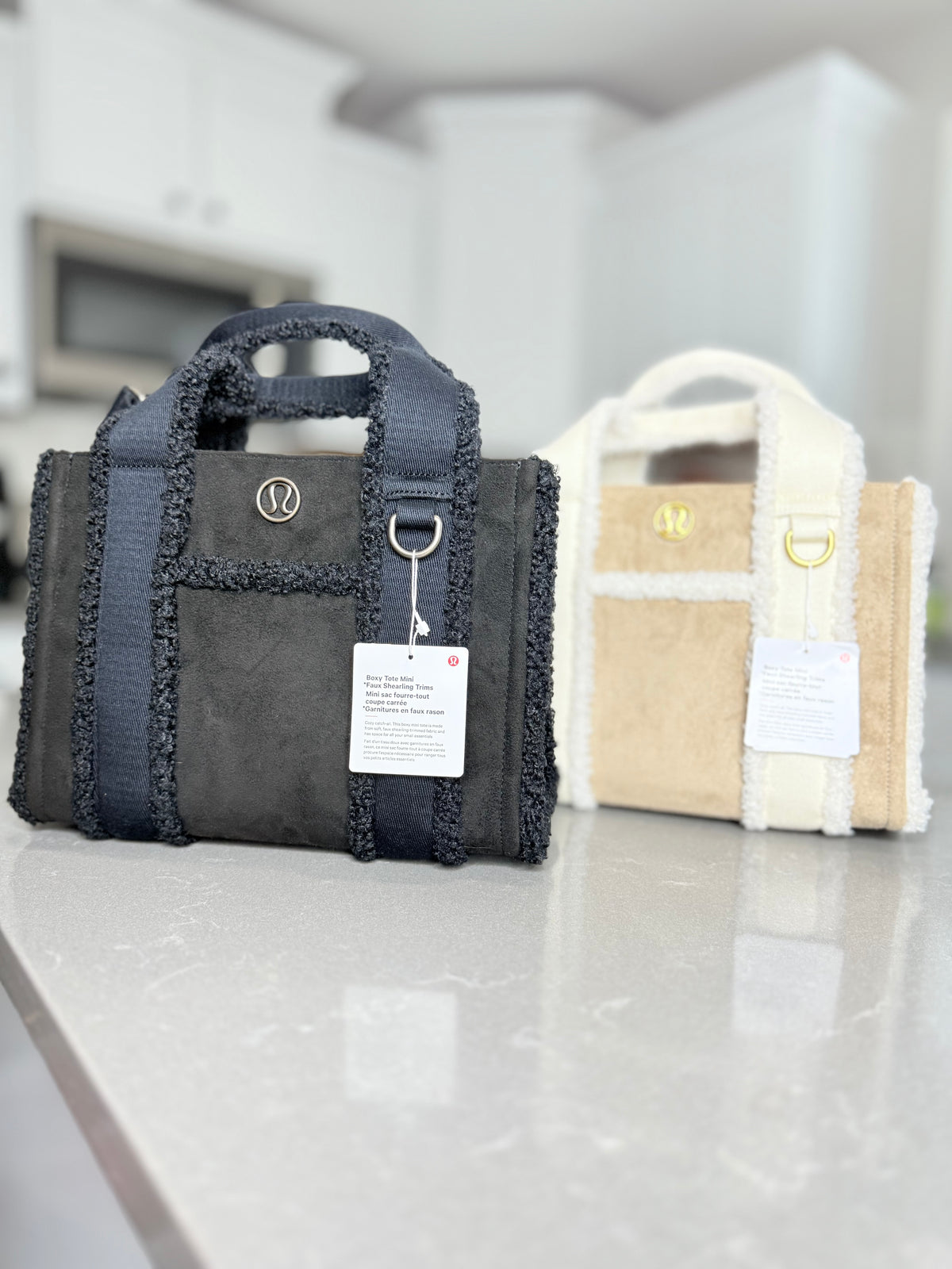 Boxy Mini Tote 4.5L* Faux Shearling Trims