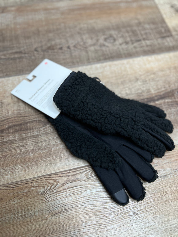 Textured fleece gloves
