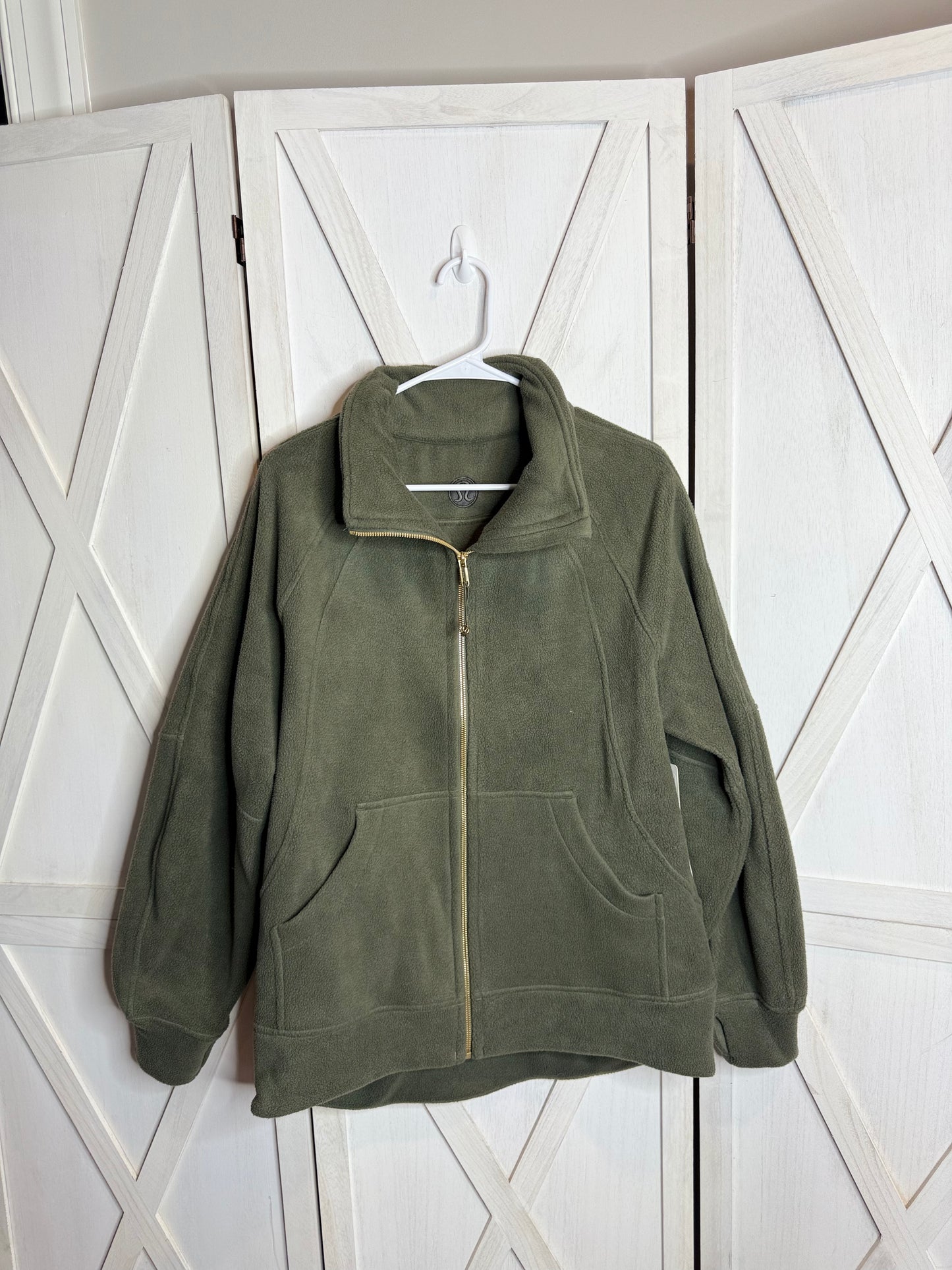 Scuba stretch fleece funnel zip up * SIZE M/L • XL/XXL