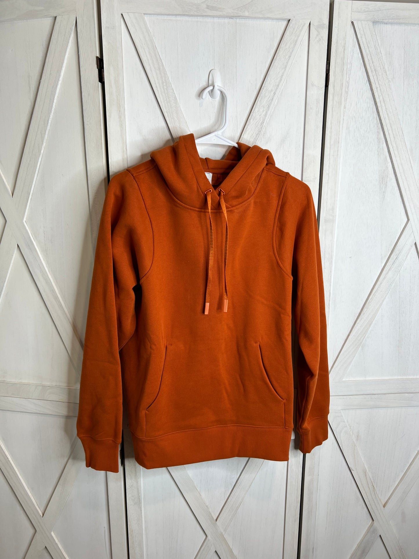 relaxed-fit fleece hoodie *SIZE 10