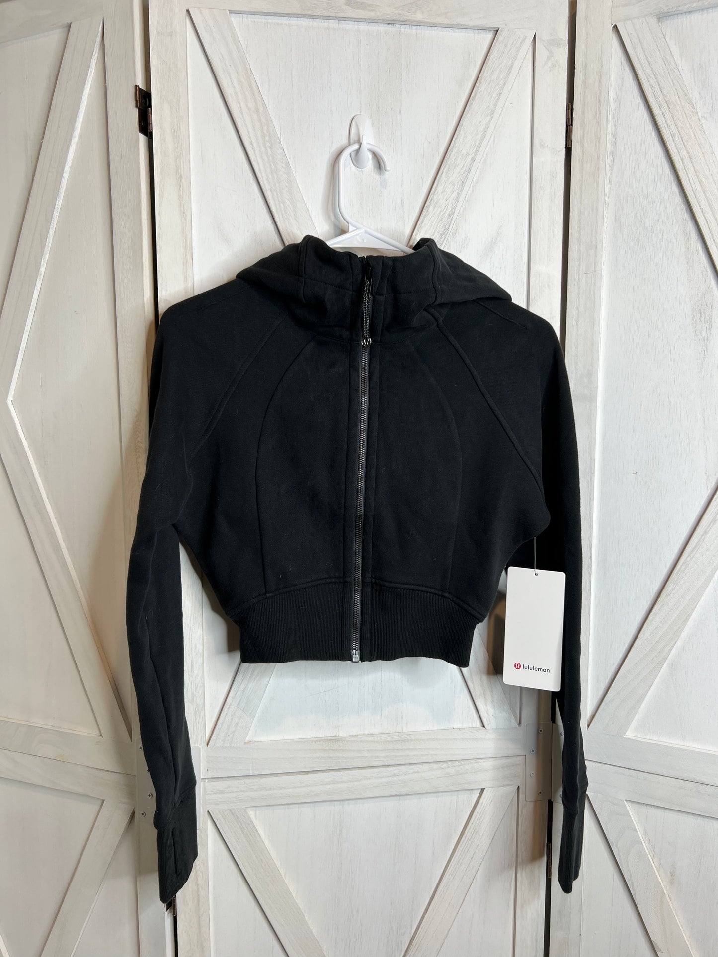 Scuba Full-Zip Cropped Hoodie*SIZE 8