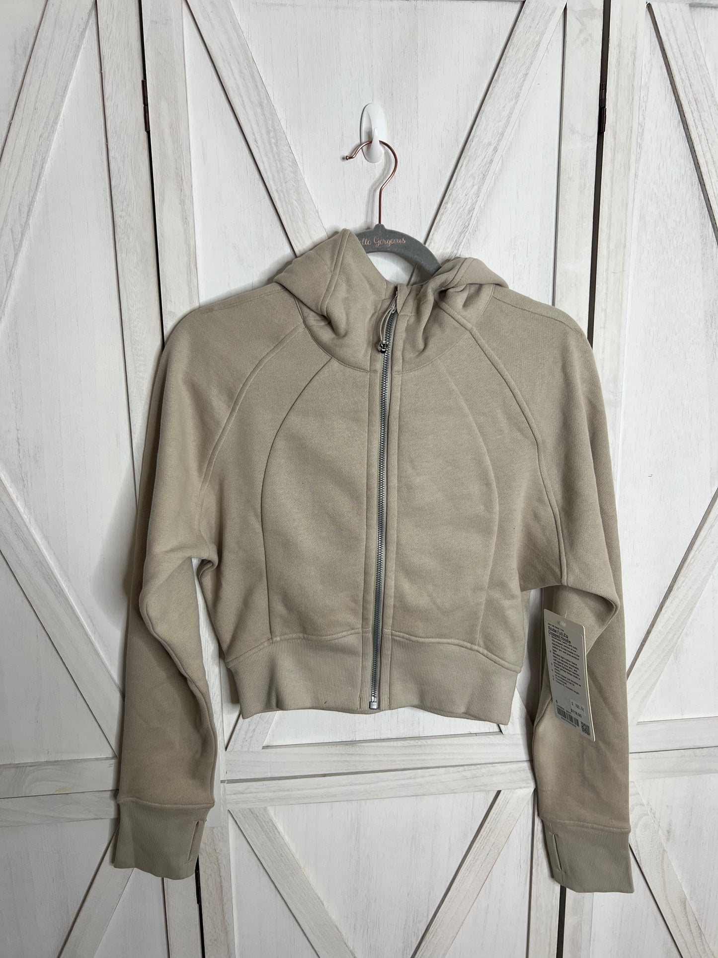 Scuba Full-Zip Cropped Hoodie* SIZE 4