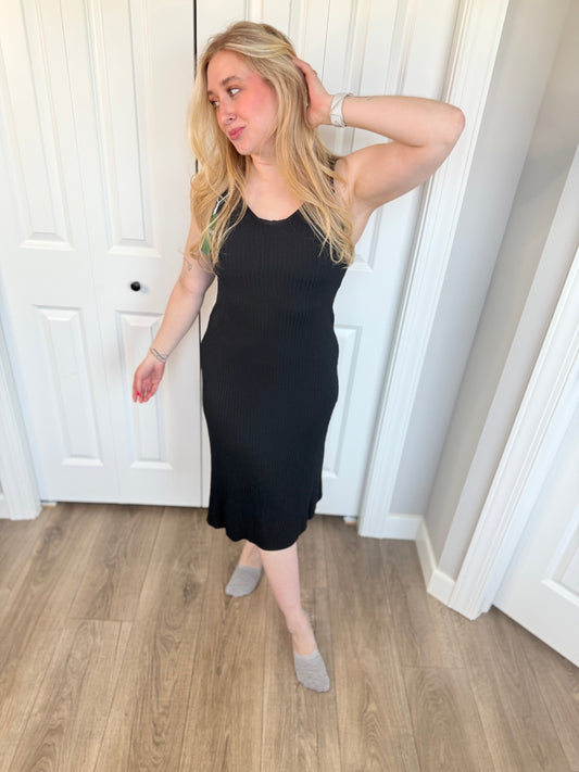 Halara V Neck Ribbed Dress* Size L