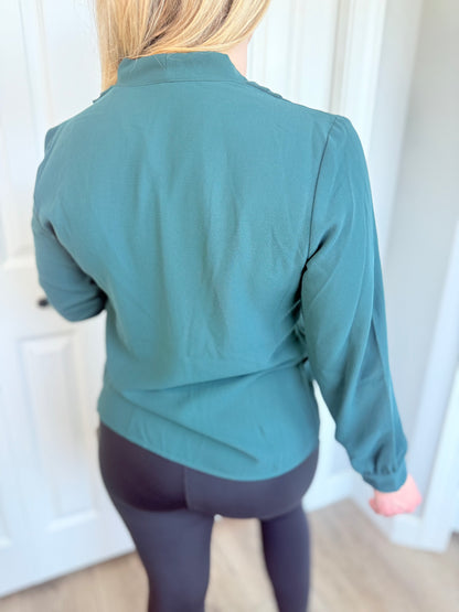 Halara Breathable Green Blouse* Size S