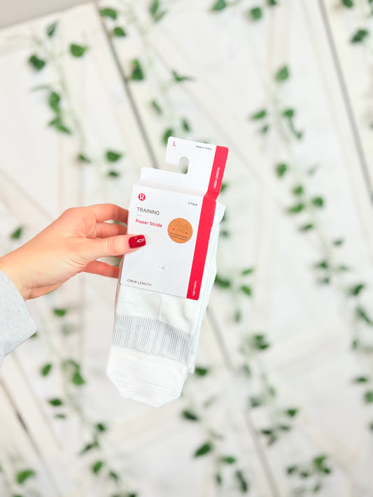 Woman’s Power Stride Crew Socks *Size L