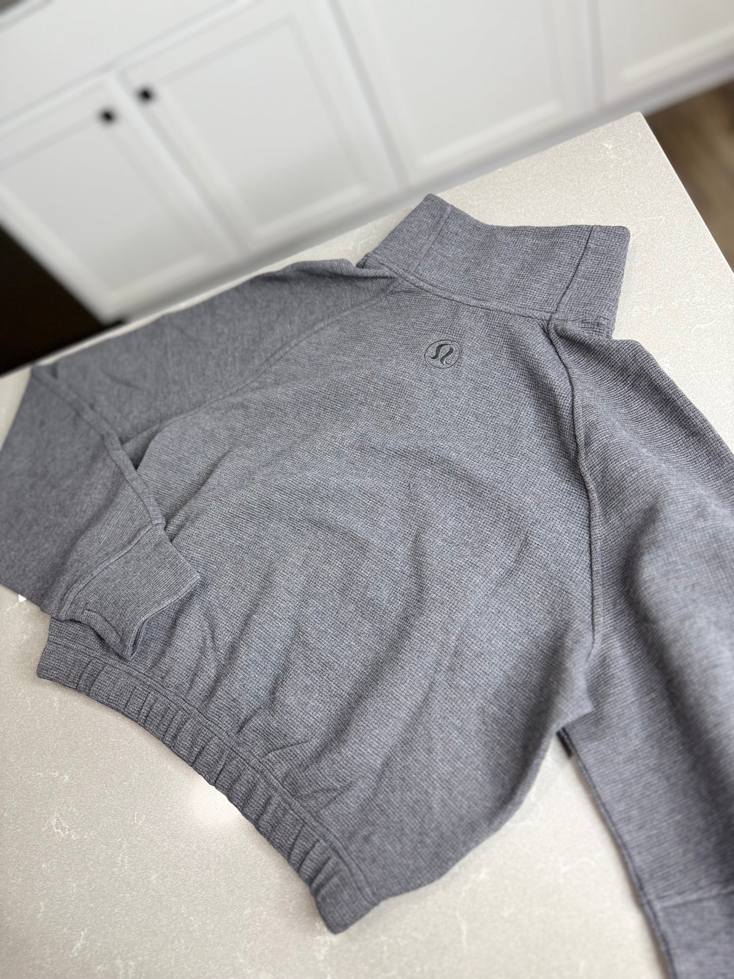 Scuba Cropped 1/2 Zip Funnel Neck* Waffle* Size XS
