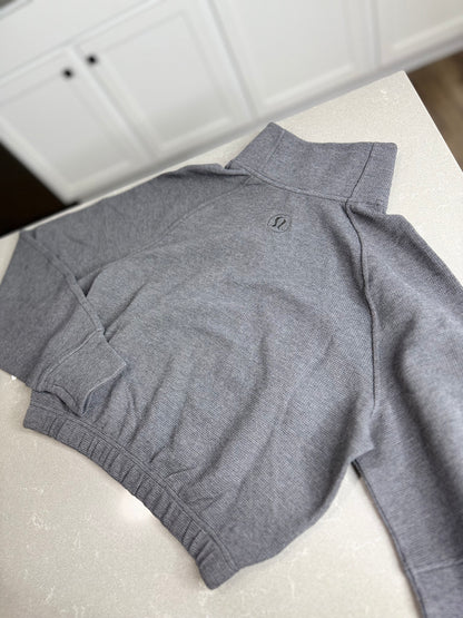 Scuba Cropped 1/2 Zip Funnel Neck* Waffle* Size XS