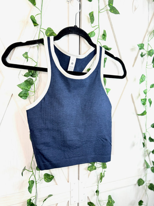 Ebb To Street Cropped RB Tank* Contrast *Size 4