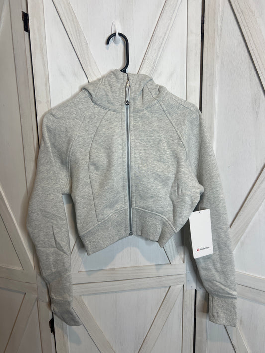 Scuba full zip cropped hoodie