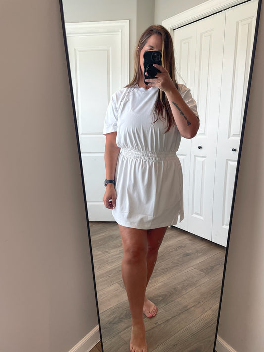 Smocked-Waist T-Shirt Dress* Size 2-12