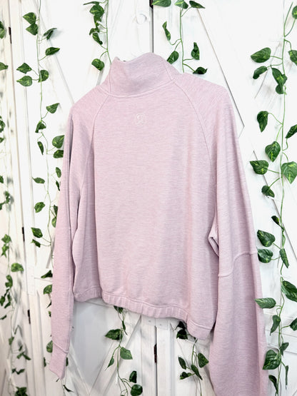 Scuba Cropped 1/2 Zip Funnel Neck *Waffle *Size L