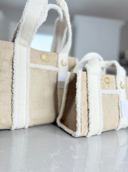 Boxy Tote Bag 10L * Faux Shearling Trims