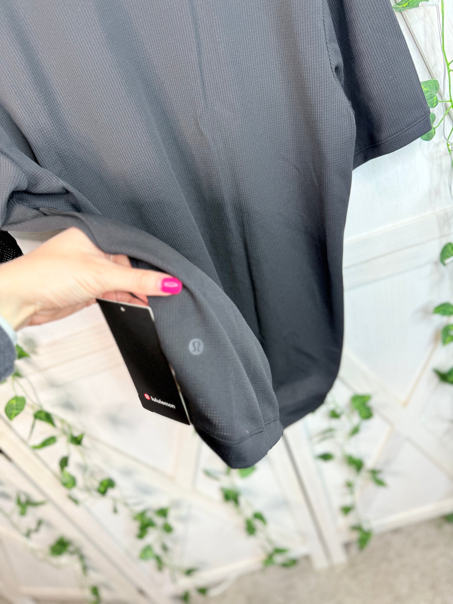 Textured Mesh Short Sleeve Polo