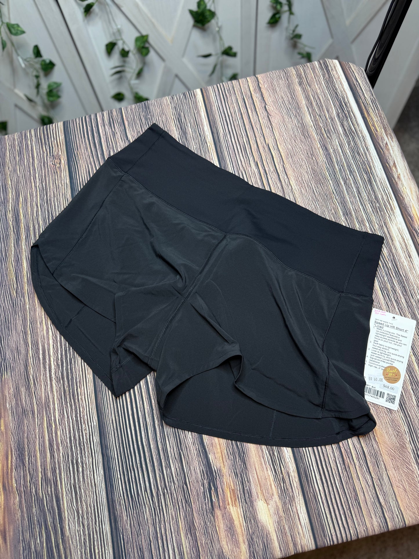 Speed up short 4” *Lined *Size 12