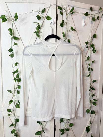 Keyhole mesh long sleeve