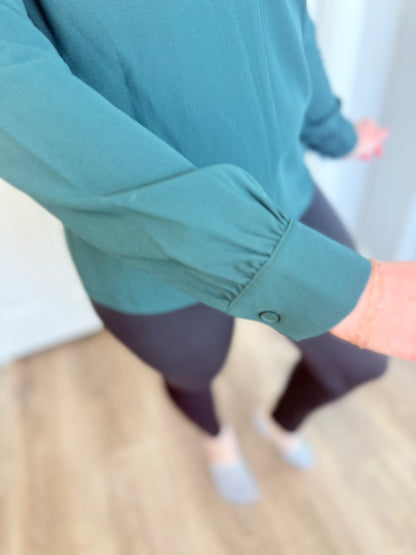 Halara Breathable Green Blouse* Size S
