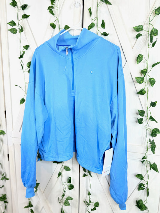 Cotton Terry Tennis Half Zip *Wash *Size XL