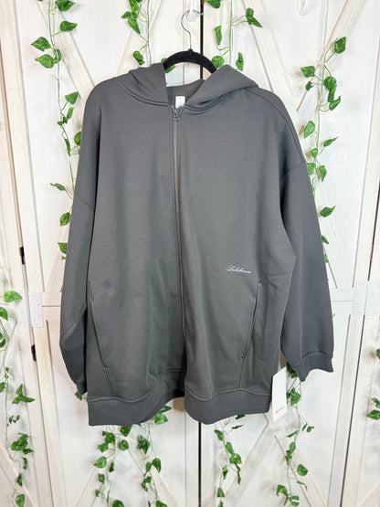 W big cozy oversized full zip hoodie *Size XL