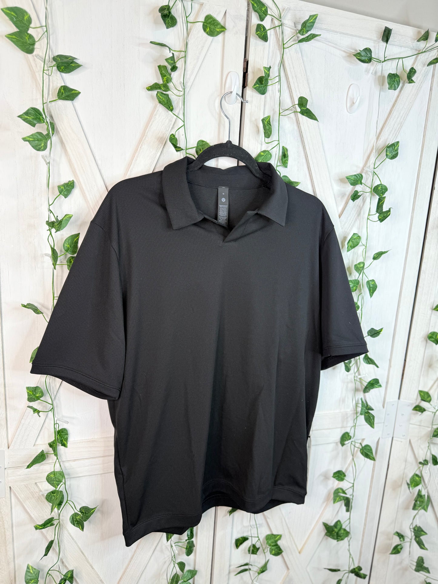 Textured Mesh Short Sleeve Polo
