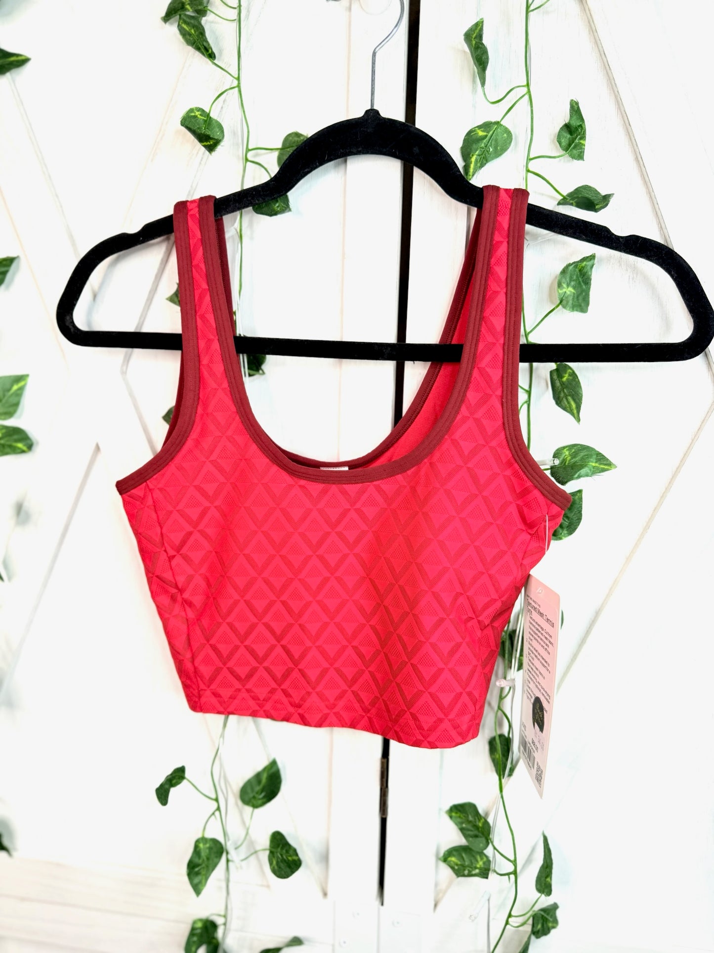Textured Mesh Tennis Tank * Size XXS
