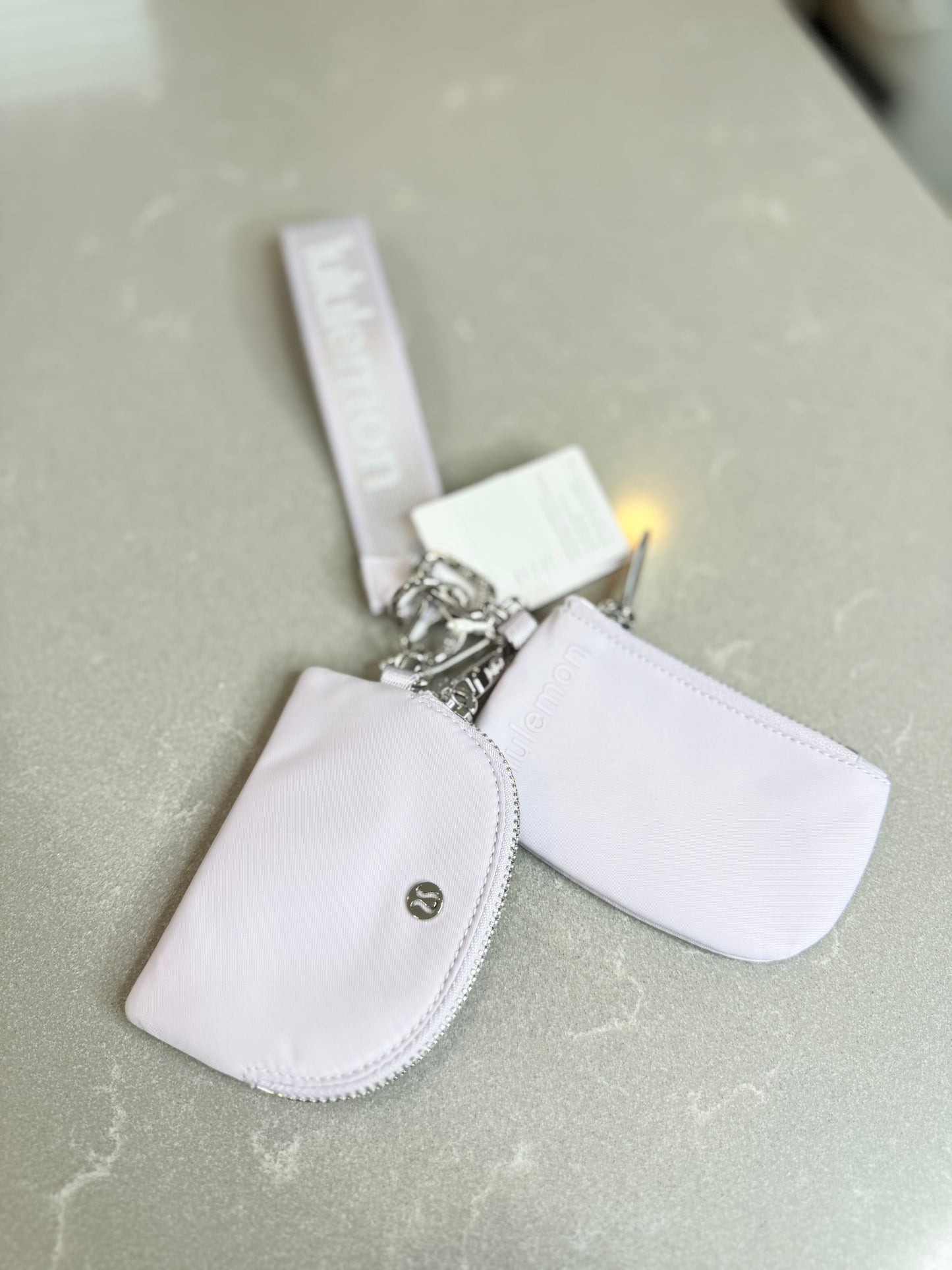 Dual Pouch Wristlet *Metallic Wordmark
