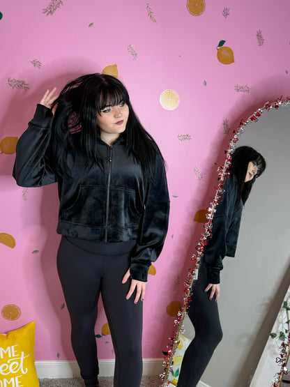 Scuba oversized full zip *velvet * SIZE M/L