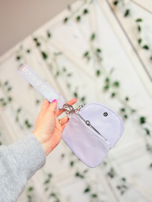 Dual Pouch Wristlet *Metallic Wordmark