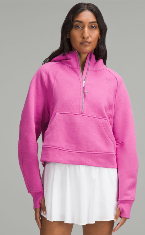 Scuba oversized half-zip hoodie