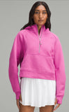 Scuba oversized half-zip hoodie