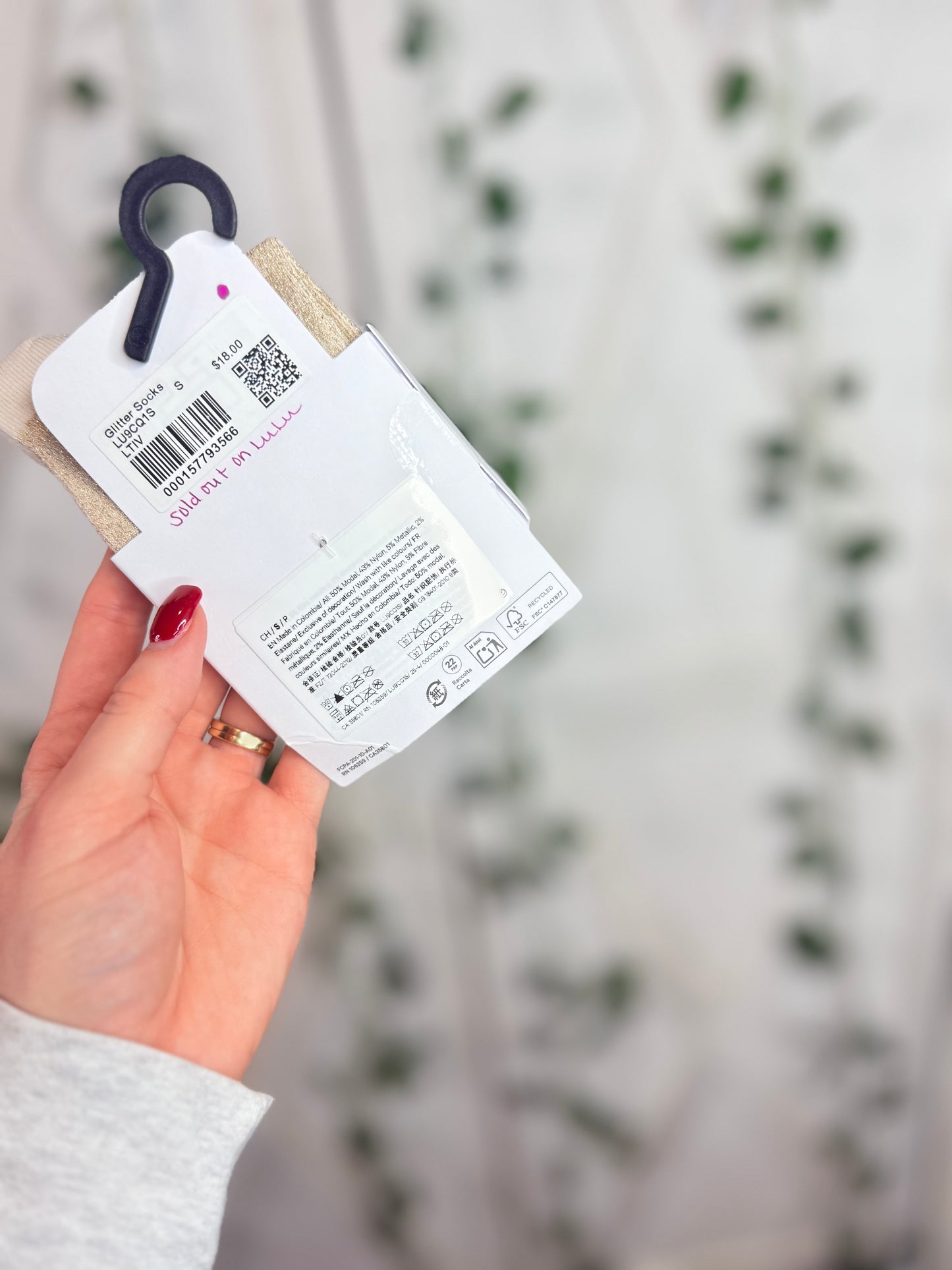 Unisex Glitter Quarter Socks