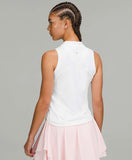 Front-Zip Mock-Neck Tennis Tank