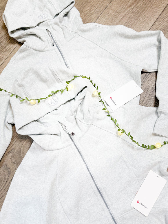 Scuba full zip cropped hoodie*SIZE 4•6•8