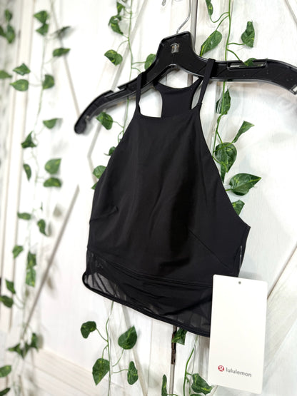 Nulu High-Neck Mesh-Hem Tank *Size XXS