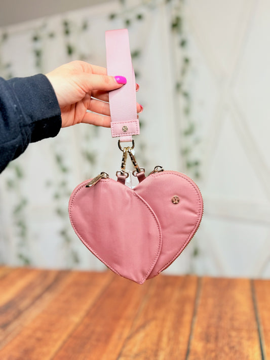 Dual Pouch Wristlet *Heart
