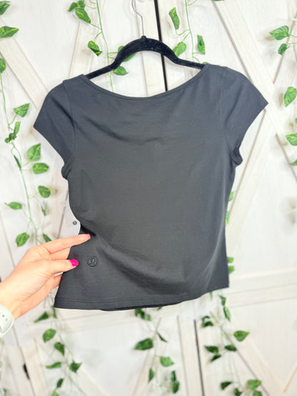 Cap-Sleeve Henley T-Shirt *NEW *Size L