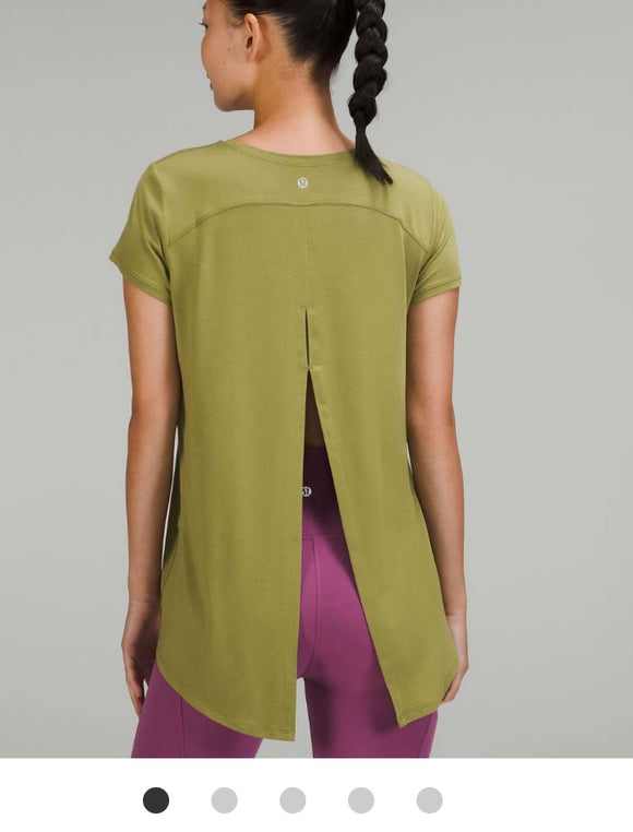 Modal Open Up Tie Back T-Shirt