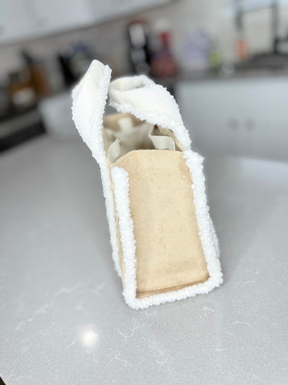 Boxy Mini Tote 4.5L * Faux Shearling Trims