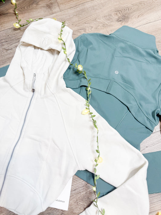 scuba cropped hoodie full-zip*size 4 & 12