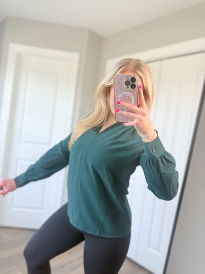 Halara Breathable Green Blouse* Size S