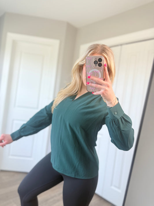 Halara Breathable Green Blouse