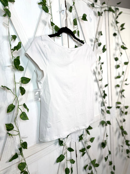 Cap-Sleeve Henley T-Shirt *Size L & XL