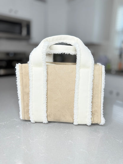 Boxy Mini Tote 4.5L * Faux Shearling Trims