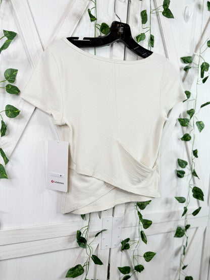Hold Tight Micro-Rib Cross-Back Tee *Size 6