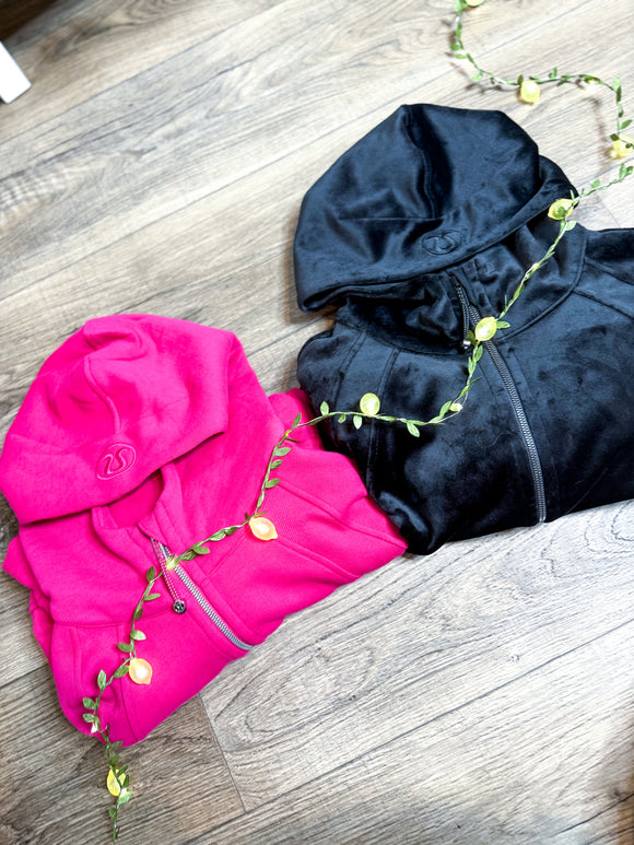 Scuba oversized full zip *velvet * SIZE M/L