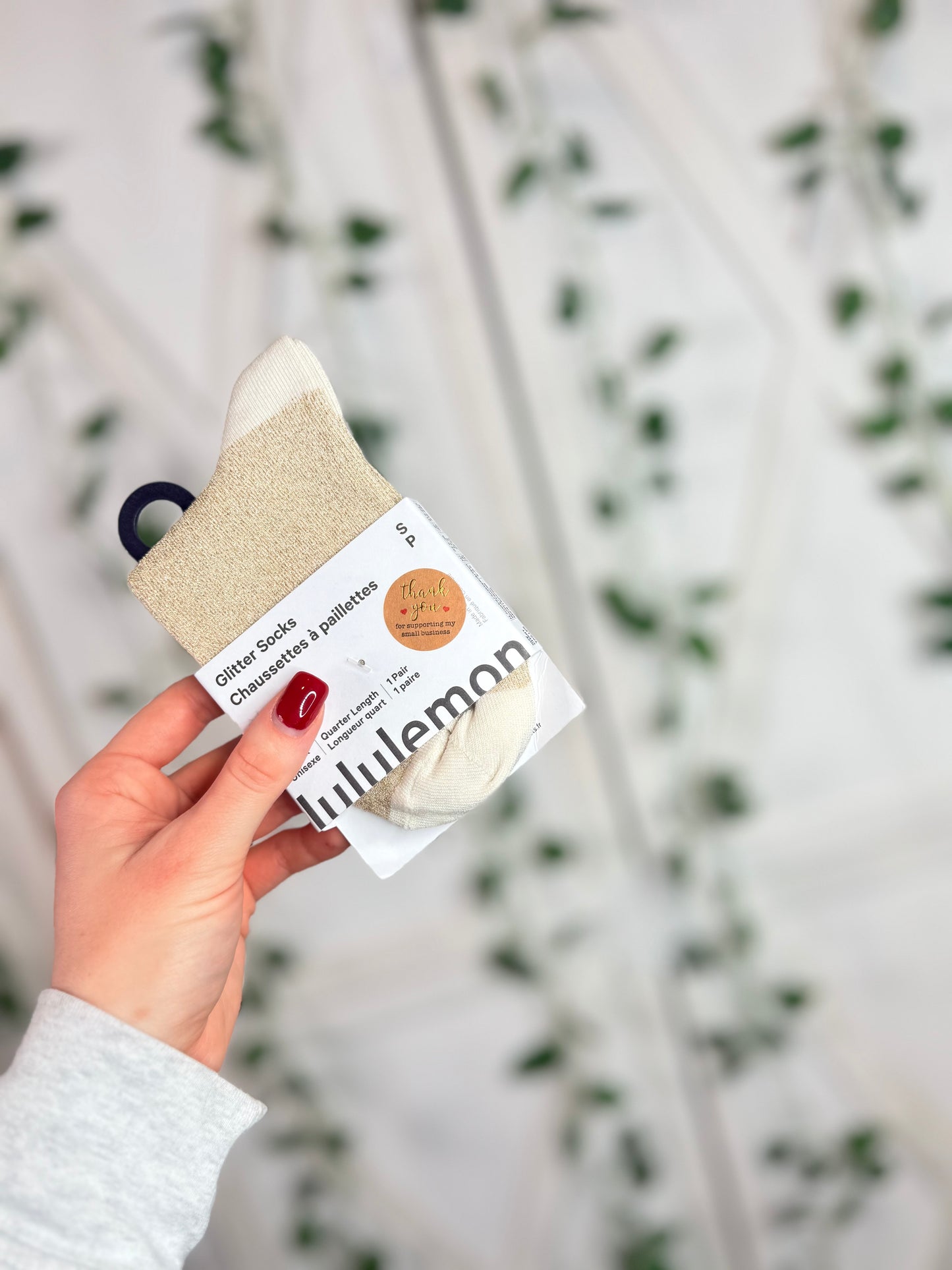 Unisex Glitter Quarter Socks