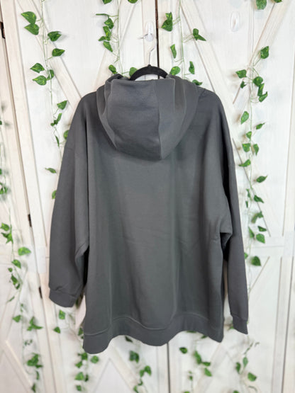 W big cozy oversized full zip hoodie *Size XL