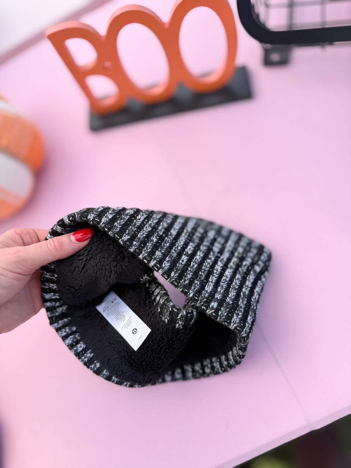 Textured Fleece-Lined Knit Ear Warmer