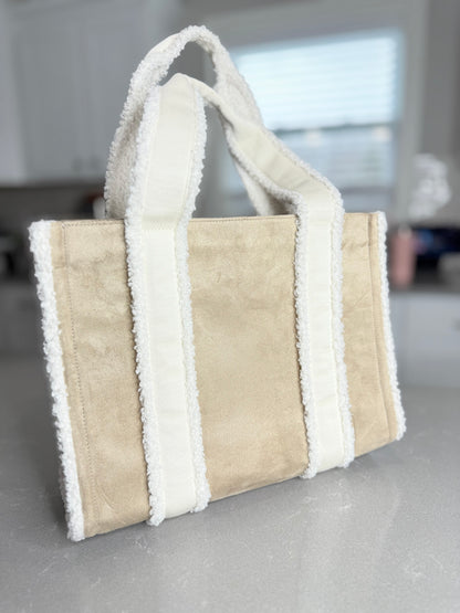Boxy Tote Bag 10L * Faux Shearling Trims