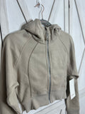 Scuba Full-Zip Cropped Hoodie