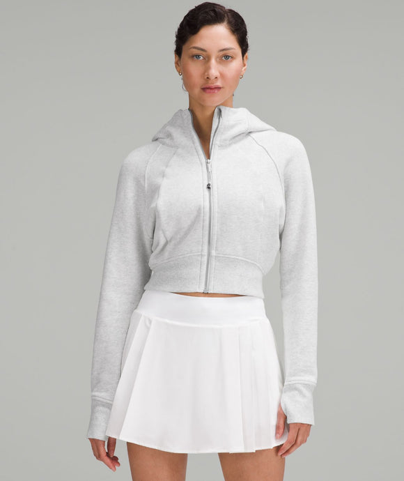 Scuba full zip cropped hoodie